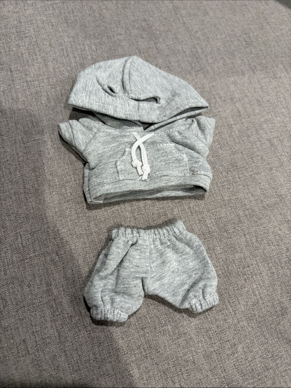 Labubu or Small Doll Grey Hoodie and Jogger Bottoms Set